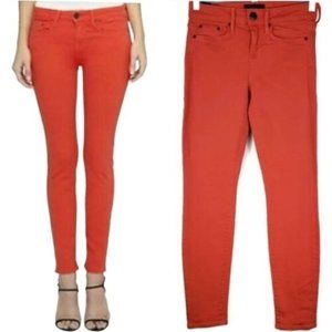 Vince Mid-rise Skinny Ankle Jeans Red Geranium 25